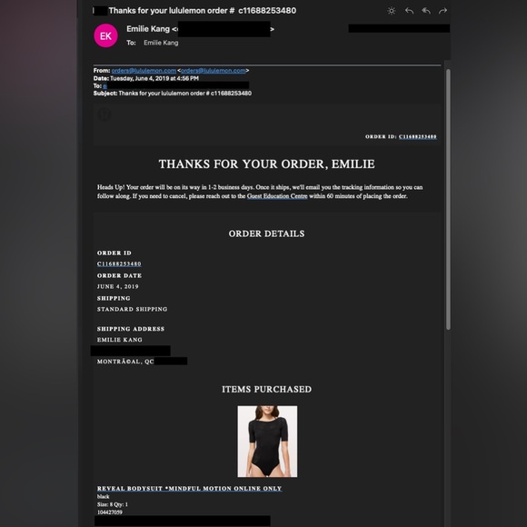 SOLD Lululemon Reveal Bodysuit - Picture 3 of 3